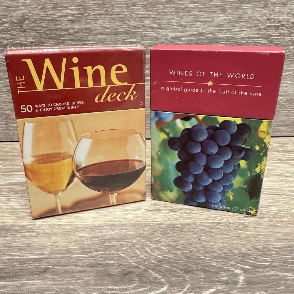 Wine Lovers bundle - 2 packs Cards - The‎ Wine Deck  & Wines of the World